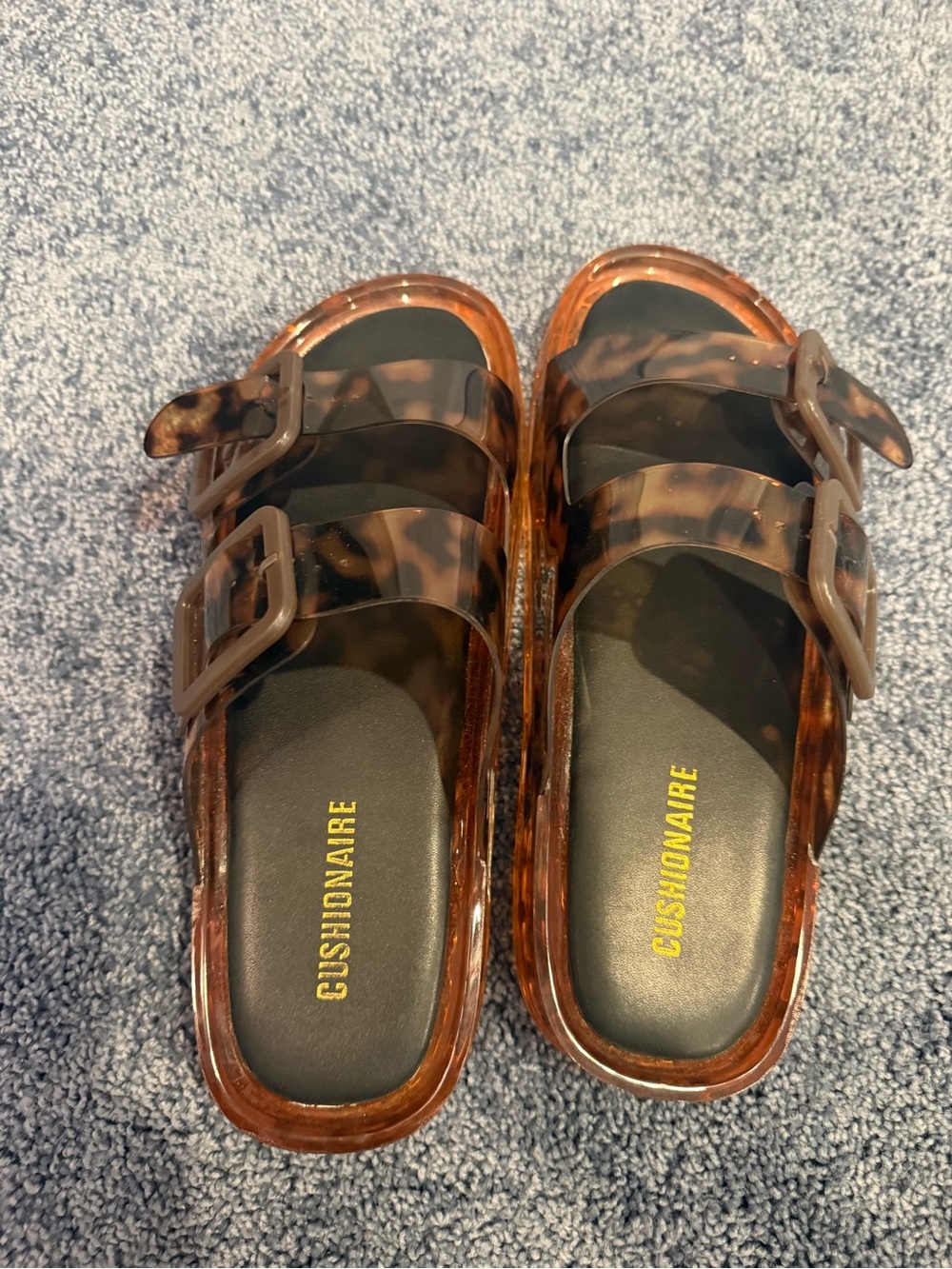Cushionaire Kids' Tortoiseshell Slide Sandals - Brown